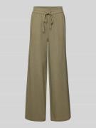 Selected Femme High Waist Hose aus Viskose-Leinen-Mix Modell 'VIVA-GUL...