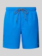 PUMA Regular Fit Badehose mit Reißverschlusstasche in Blau, Größe M