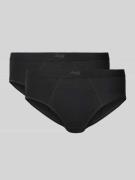 Sloggi Slip mit Label-Print im 2er-Pack Modell 'Hipster' in Black, Grö...