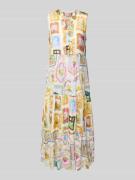 Emily Van den Bergh Midikleid mit Tunikakragen in Offwhite, Größe 42