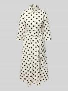 Christian Berg Woman Hemdblusenkleid mit Bindegürtel in Offwhite, Größ...