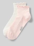 Jake*s Casual Socken mit Label-Print in Hellrosa, Größe 35-38