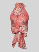 ADLYSH Cropped Blusenshirt mit Stehkragen und rückseitiger Bindung in ...