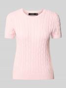Lauren Ralph Lauren Strickpullover in kurzärmeligem Design in Rosa, Gr...