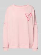 miss goodlife Oversized Sweatshirt mit gerippten Abschlüssen in Rosa, ...