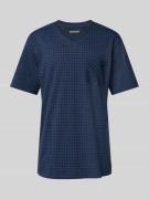 Schiesser Pyjama mit V-Ausschnitt in Dunkelblau, Größe 48