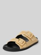 BOSS Slides mit Label-Detail Modell 'Freyah' in Beige, Größe 37
