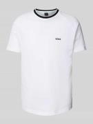BOSS Green T-Shirt mit Label-Print in Weiss, Größe L