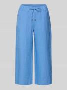 TONI Wide Leg Leinenhose mit verkürztem Schnitt Modell 'PIA' in Blau, ...