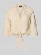 s.Oliver BLACK LABEL Regular Fit Bluse aus Leinen-Mix in Sand, Größe 3...