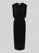 s.Oliver RED LABEL Relaxed Fit Plisseekleid mit Kordelzug in BLACK, Gr...