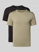 Emporio Armani T-Shirt mit Label-Print im 2er-Pack in Lind, Größe L