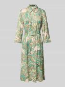 Betty Barclay Hemdblusenkleid mit Bindegürtel in Beige, Größe 42