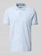 Fynch-Hatton Slim Fit Poloshirt mit Logo-Stitching in Eisblau, Größe 3...