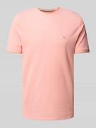 Fynch-Hatton T-Shirt mit Label-Stitching in Orange, Größe 3XL