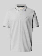 Gant Poloshirt mit Label-Stitching in Mittelgrau Melange, Größe L
