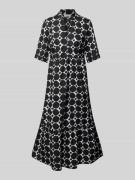 Christian Berg Woman Midikleid mit Hemdblusenkragen in Black, Größe 38