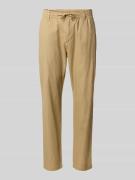 s.Oliver RED LABEL Relaxed Fit Chino Leinen-Baumwoll-Mix in Beige, Grö...