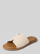 Tamaris Slides aus Leder mit strukturierter Sohle in Offwhite, Größe 3...
