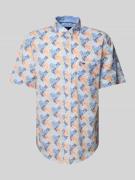 Fynch-Hatton Regular Fit Freizeithemd mit Button-Down-Kragen in Orange...