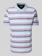 Fynch-Hatton Regular Fit Poloshirt mit Logo-Stitching in Hellblau, Grö...