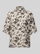 Jake*s Collection Relaxed Fit Bluse mit 1/2-Arm in Beige, Größe 36