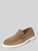 BOSS Lederloafer mit Label-Prägung Modell 'Sienne' in Beige, Größe 42