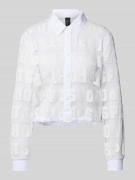 Marc Cain Semitransparenter Blouson mit Druckknopfverschluss in Weiss,...