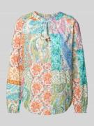 Emily Van den Bergh Regular Fit Bluse mit V-Ausschnitt zum Binden in S...