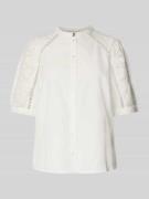 B.Young Regular Fit Bluse mit Lochstickerei Modell 'FRANKIE' in Offwhi...