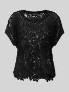 monari Strickshirt mit Rundhalsausschnitt in Black, Größe 36