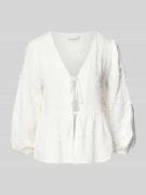 Apricot Regular Fit Bluse aus Viskose-Leinen-Mix mit Baumwoll-Anteil i...