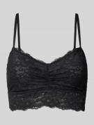 Snocks Bustier mit Spitze und verstellbaren Trägern in Black, Größe L