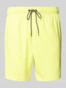 PUMA Regular Fit Badehose mit Reißverschlusstasche in GELB, Größe XL