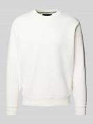 Replay Sweatshirt mit gerippten Abschlüssen in Offwhite, Größe L