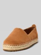 Marc O'Polo Espadrilles aus echtem Leder in Cognac, Größe 37