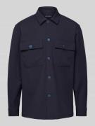 Roy Robson Regular Fit Hemdjacke mit Brustpattentaschen in Marine, Grö...
