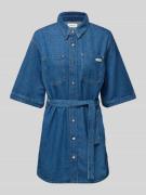 Calvin Klein Jeans Jeanskleid aus Baumwoll-Leinen-Mix in Jeansblau, Gr...