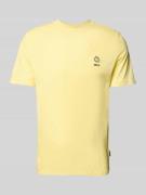 Blend T-Shirt mit Motiv- und Statement-Stitching Modell 'JANUS' in GEL...