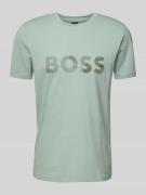 BOSS Green T-Shirt mit Logo-Print und Rundhalsausschnitt in Mint, Größ...