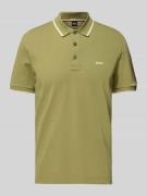 BOSS Regular Fit Poloshirt mit Label-Print Modell 'Parlay' in Gruen, G...