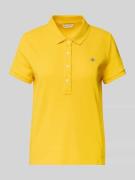 Gant Poloshirt mit Label-Stitching in GELB, Größe S