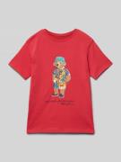 Polo Ralph Lauren Teens T-Shirt mit Polo Bear Print in Orange, Größe L