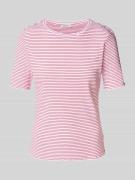 MAERZ Muenchen T-Shirt mit geripptem Rundhalsausschnitt in Rot, Größe ...