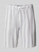 MCNEAL Regular Fit Shorts mit Strukturmuster in Mittelgrau, Größe XXL