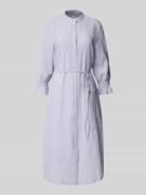 MAERZ Muenchen Hemdblusenkleid mit Bindegürtel in Hellblau, Größe 42