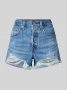 Levi's® Jeansshorts im Destroyed-Look Modell '501' in Jeansblau, Größe...