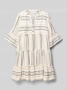 DANAMADE Tunikakleid aus Viskose-Mix im Stufen-Look in Beige, Größe 14...