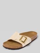 Birkenstock Slides mit Dornschließe Modell 'Catalina' in Metallic Beig...