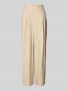 B.Young Wide Leg Stoffhose mit Leinen-Anteil Modell 'ELISAN' in Sand, ...